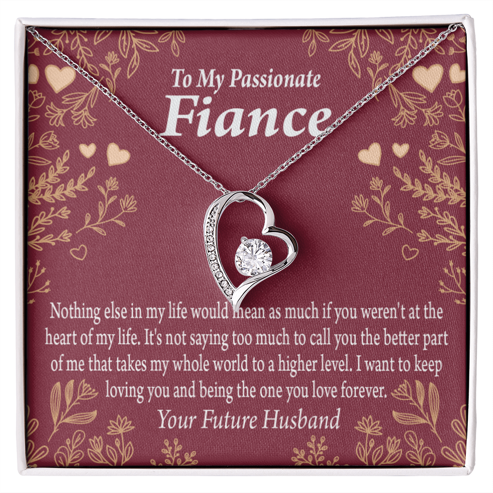 To My Fiancee Fiancee I Want To Keep Loving You Forever Necklace w Message Card-Express Your Love Gifts