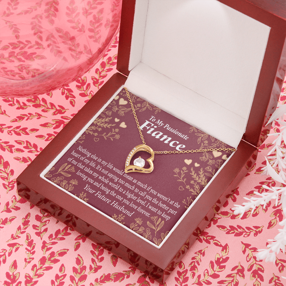 To My Fiancee Fiancee I Want To Keep Loving You Forever Necklace w Message Card-Express Your Love Gifts