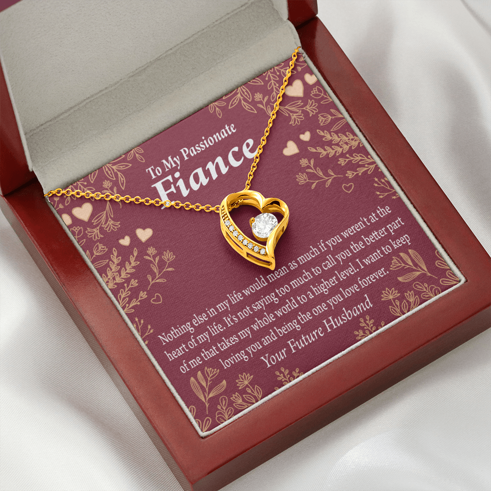 To My Fiancee Fiancee I Want To Keep Loving You Forever Necklace w Message Card-Express Your Love Gifts