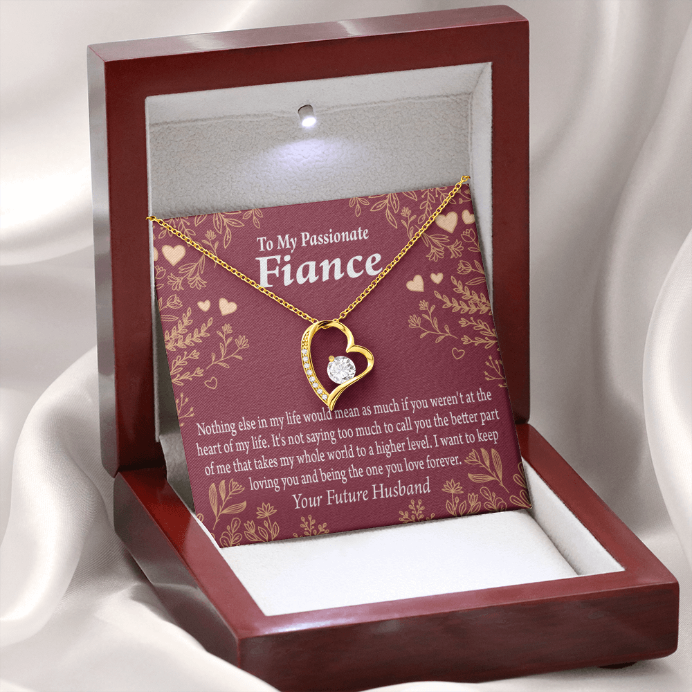 To My Fiancee Fiancee I Want To Keep Loving You Forever Necklace w Message Card-Express Your Love Gifts