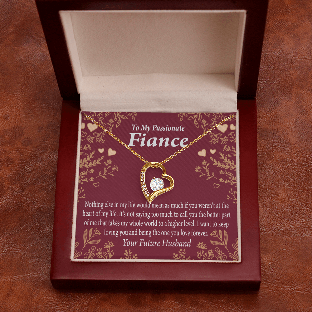 To My Fiancee Fiancee I Want To Keep Loving You Forever Necklace w Message Card-Express Your Love Gifts