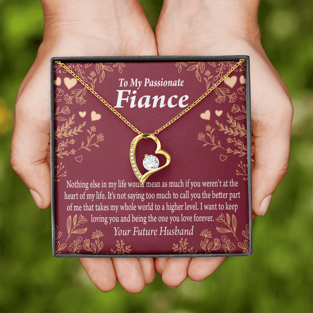 To My Fiancee Fiancee I Want To Keep Loving You Forever Necklace w Message Card-Express Your Love Gifts