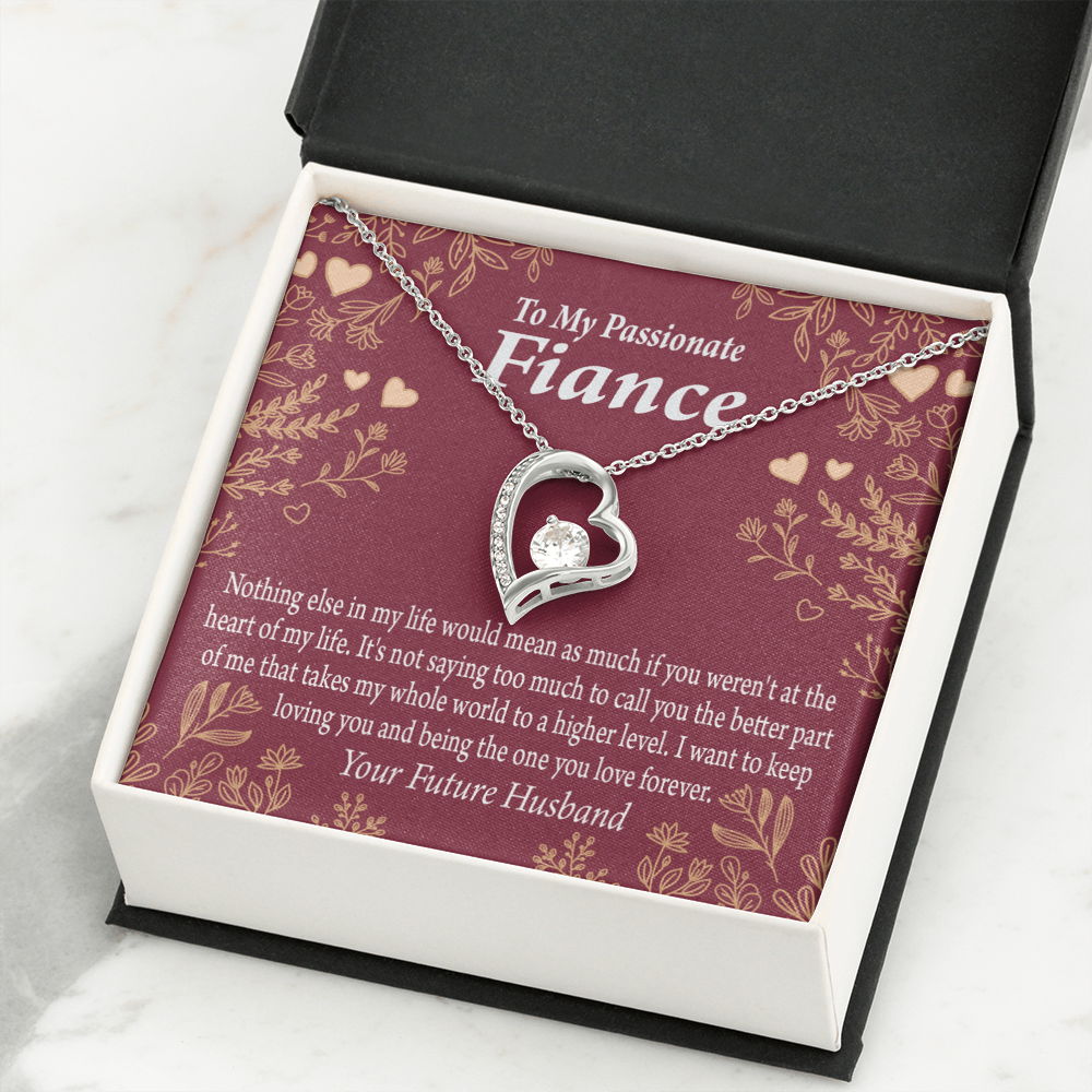 To My Fiancee Fiancee I Want To Keep Loving You Forever Necklace w Message Card-Express Your Love Gifts