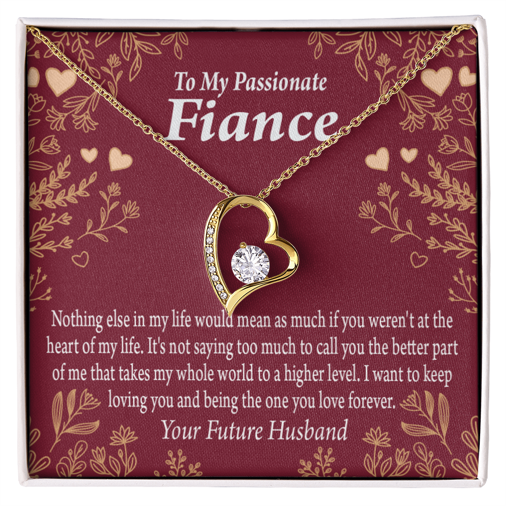 To My Fiancee Fiancee I Want To Keep Loving You Forever Necklace w Message Card-Express Your Love Gifts