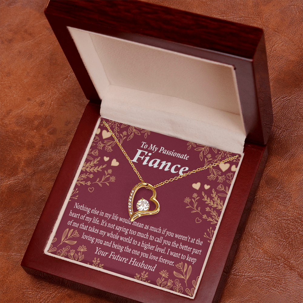 To My Fiancee Fiancee I Want To Keep Loving You Forever Necklace w Message Card-Express Your Love Gifts