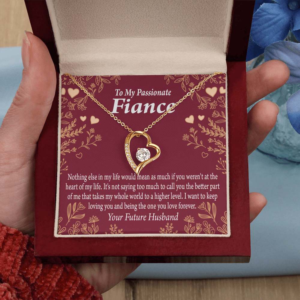 To My Fiancee Fiancee I Want To Keep Loving You Forever Necklace w Message Card-Express Your Love Gifts