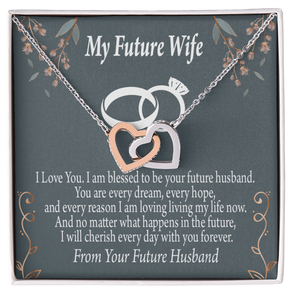 To My Fiancee I'm Blessed Inseparable Necklace-Express Your Love Gifts