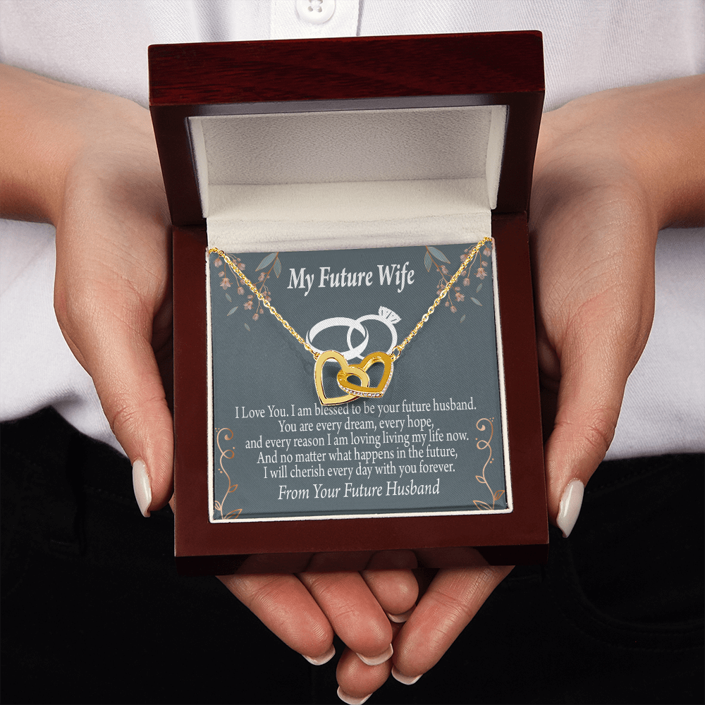 To My Fiancee I'm Blessed Inseparable Necklace-Express Your Love Gifts