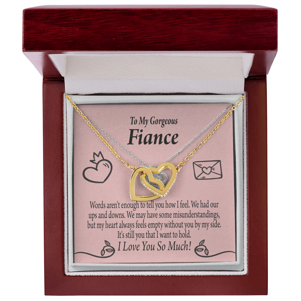 To My Fiancee Its You Inseparable Necklace-Express Your Love Gifts