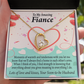 To My Fiancee Lots of Love And Kisses Forever Necklace w Message Card-Express Your Love Gifts