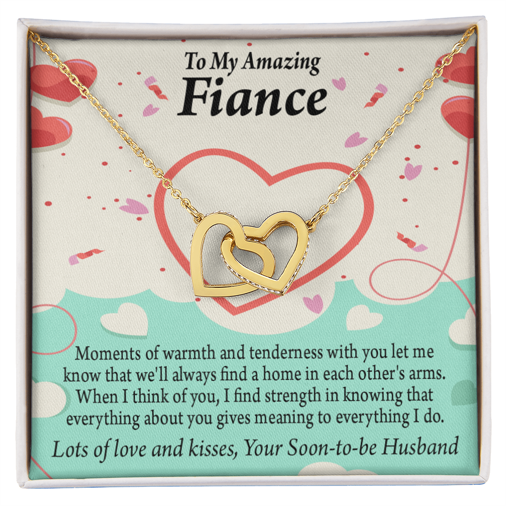 To My Fiancee Lots of Love And Kisses Inseparable Necklace-Express Your Love Gifts