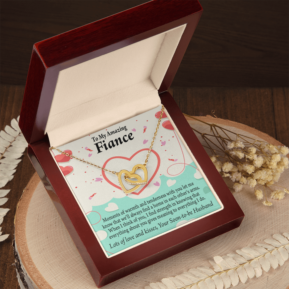 To My Fiancee Lots of Love And Kisses Inseparable Necklace-Express Your Love Gifts