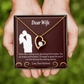 To My Fiancee Love Journey Forever Necklace w Message Card-Express Your Love Gifts