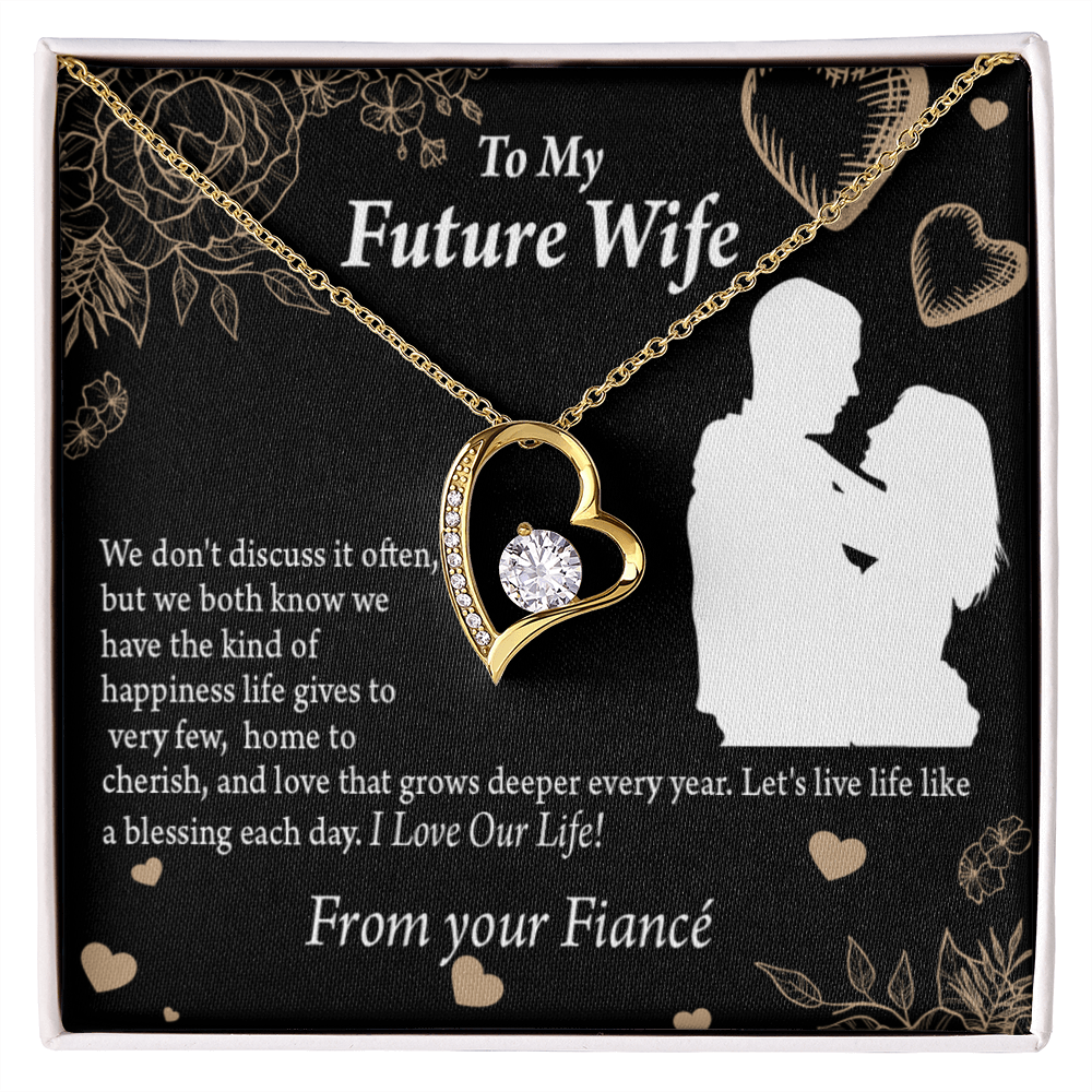 to my fiancee love you always forever necklace w message card express your love gifts 4