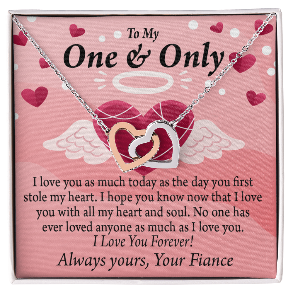To My Fiancee Love You Inseparable Necklace-Express Your Love Gifts