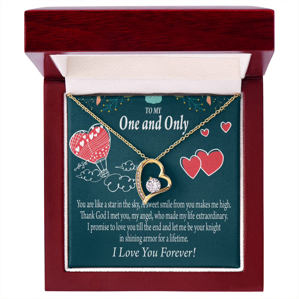 To My Fiancee My Angel Forever Necklace w Message Card-Express Your Love Gifts