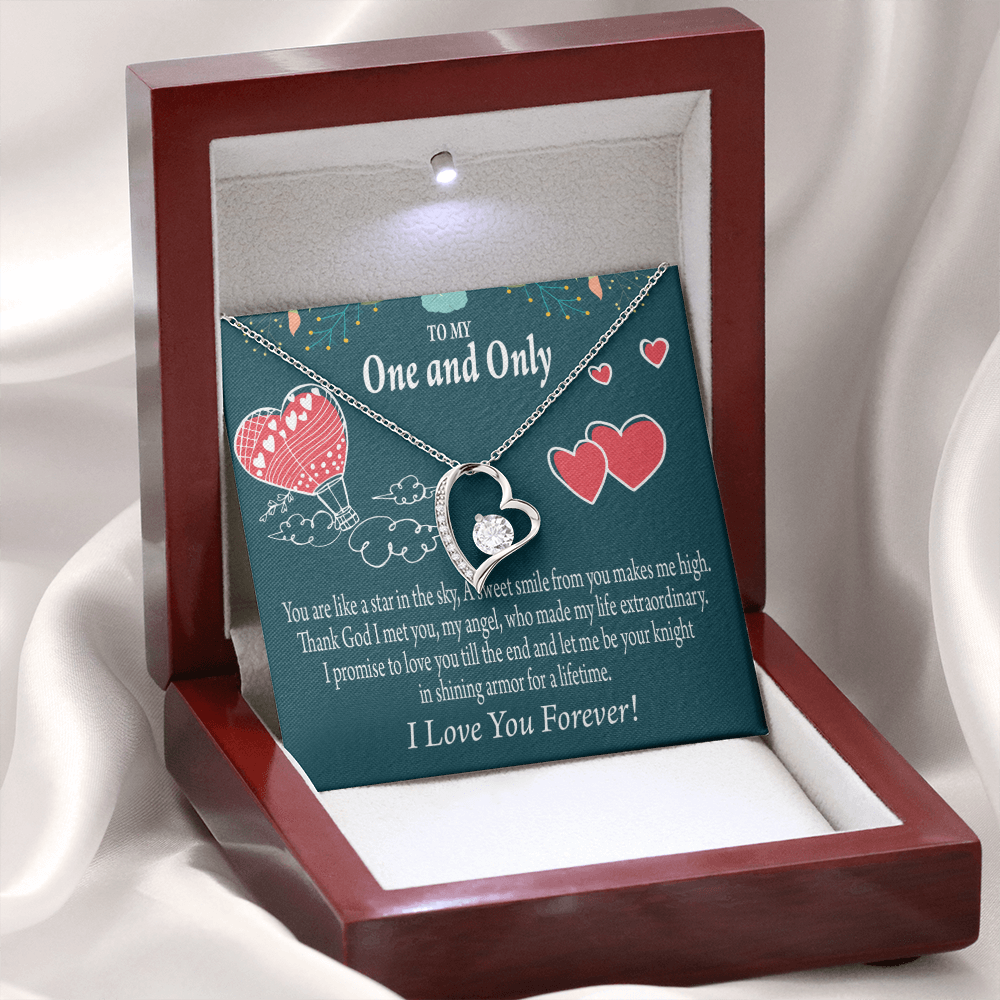 To My Fiancee My Angel Forever Necklace w Message Card-Express Your Love Gifts