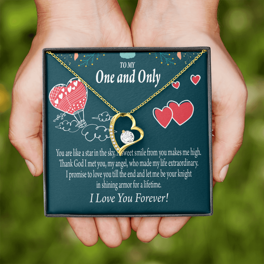 To My Fiancee My Angel Forever Necklace w Message Card-Express Your Love Gifts