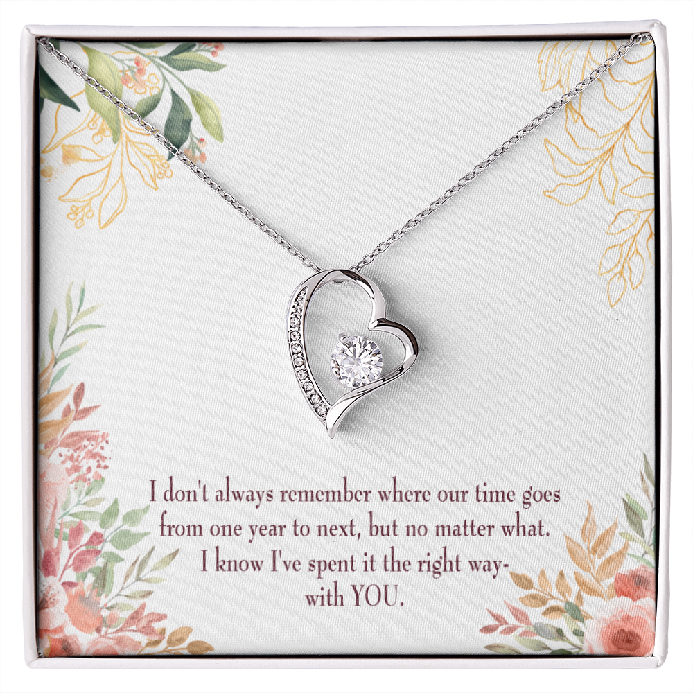 To My Girlfriend A Time Well Spent Forever Necklace w Message Card-Express Your Love Gifts