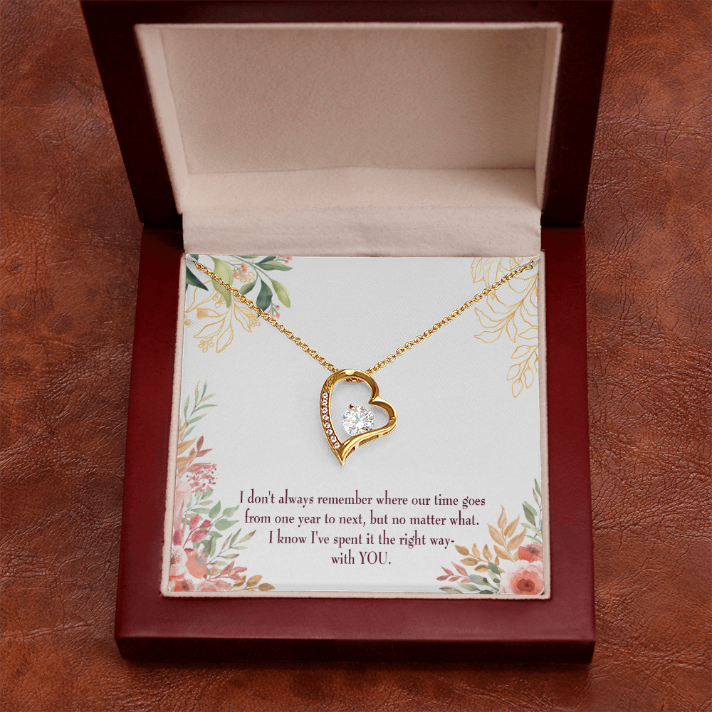 To My Girlfriend A Time Well Spent Forever Necklace w Message Card-Express Your Love Gifts