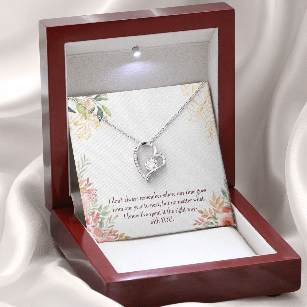 To My Girlfriend A Time Well Spent Forever Necklace w Message Card-Express Your Love Gifts