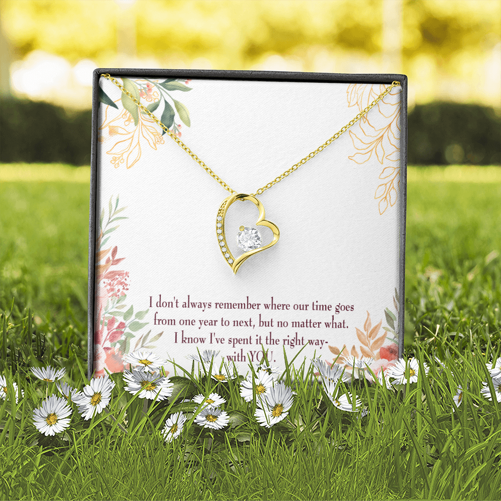 To My Girlfriend A Time Well Spent Forever Necklace w Message Card-Express Your Love Gifts