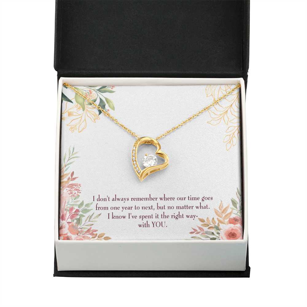 To My Girlfriend A Time Well Spent Forever Necklace w Message Card-Express Your Love Gifts