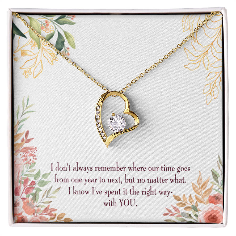 To My Girlfriend A Time Well Spent Forever Necklace w Message Card-Express Your Love Gifts