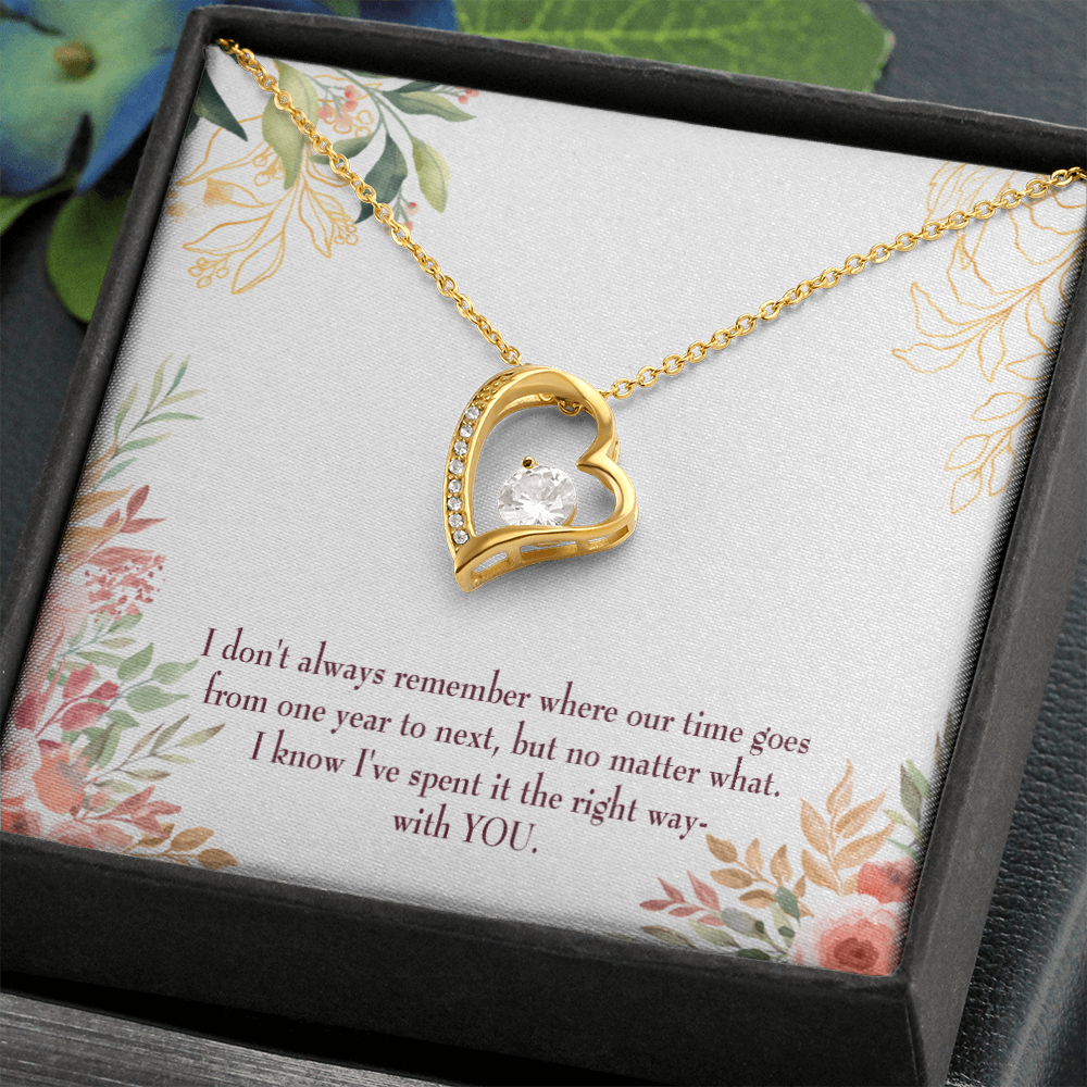 To My Girlfriend A Time Well Spent Forever Necklace w Message Card-Express Your Love Gifts