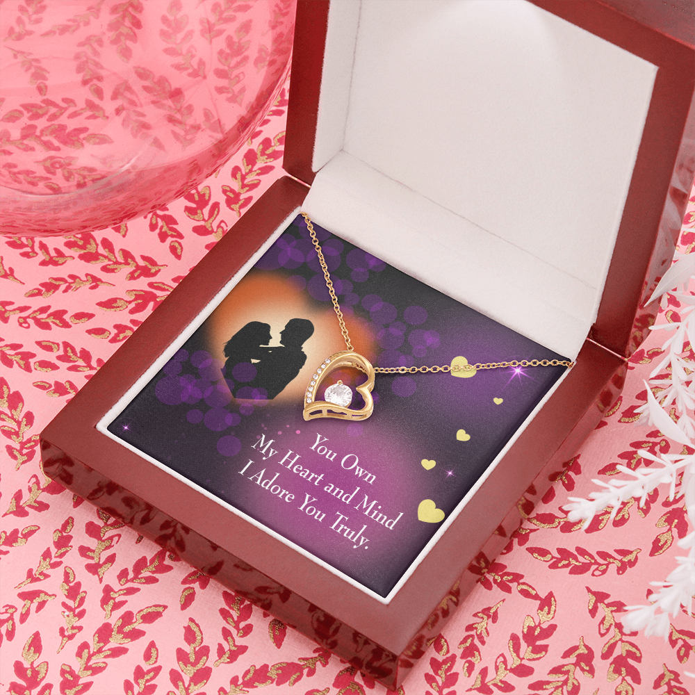 To My Girlfriend Adore You Forever Necklace w Message Card-Express Your Love Gifts