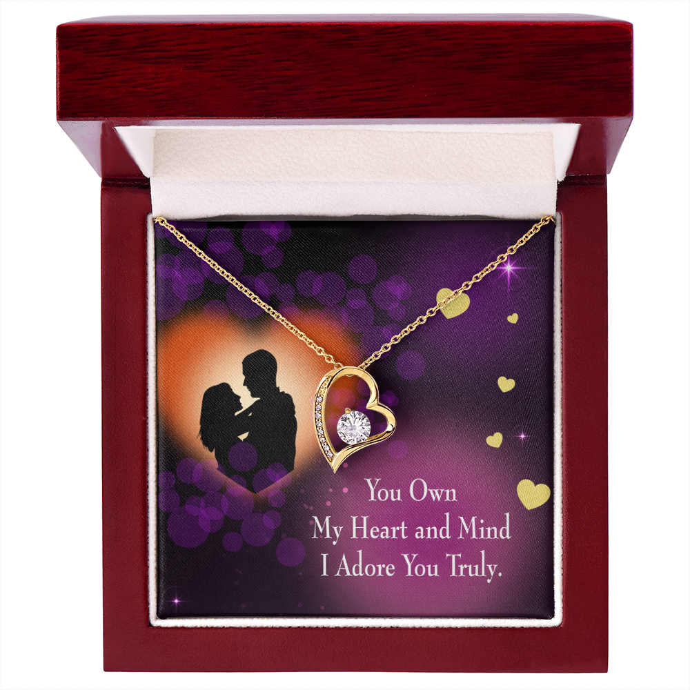 To My Girlfriend Adore You Forever Necklace w Message Card-Express Your Love Gifts