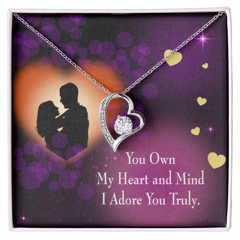 To My Girlfriend Adore You Forever Necklace w Message Card-Express Your Love Gifts