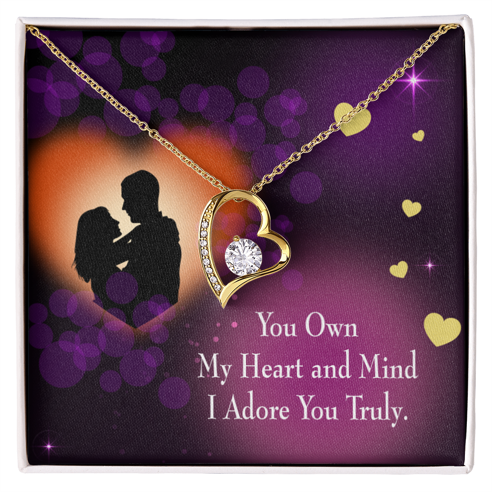 To My Girlfriend Adore You Forever Necklace w Message Card-Express Your Love Gifts