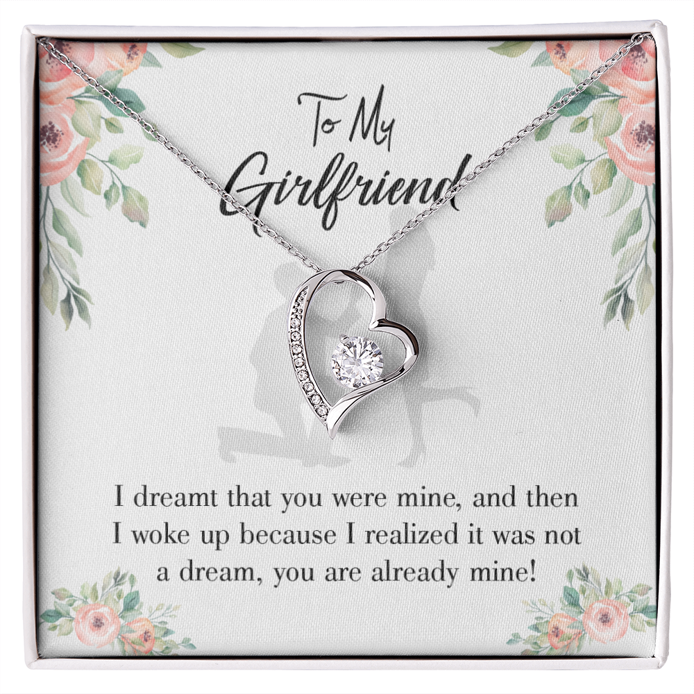 To My Girlfriend Already Mine Forever Necklace w Message Card-Express Your Love Gifts