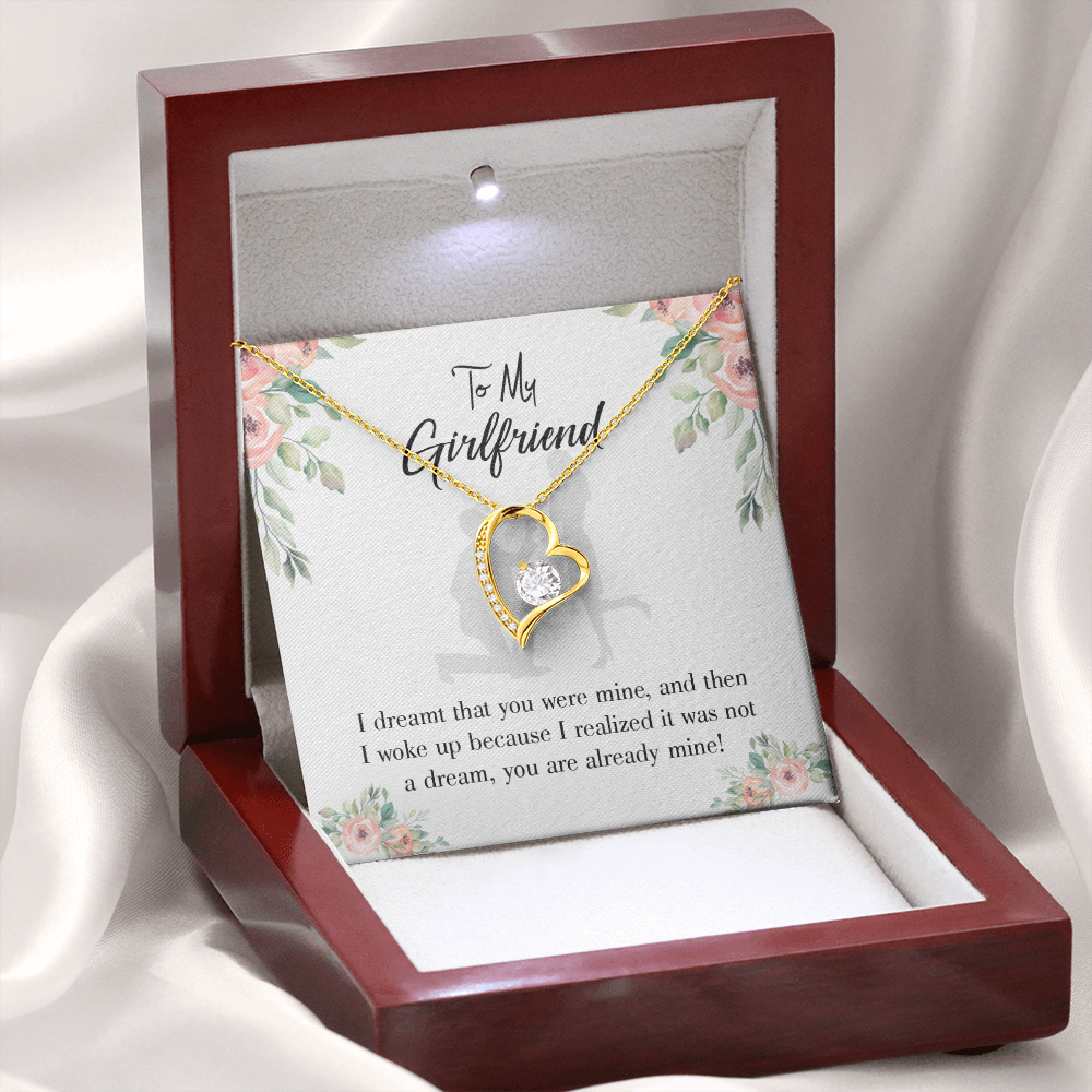 To My Girlfriend Already Mine Forever Necklace w Message Card-Express Your Love Gifts