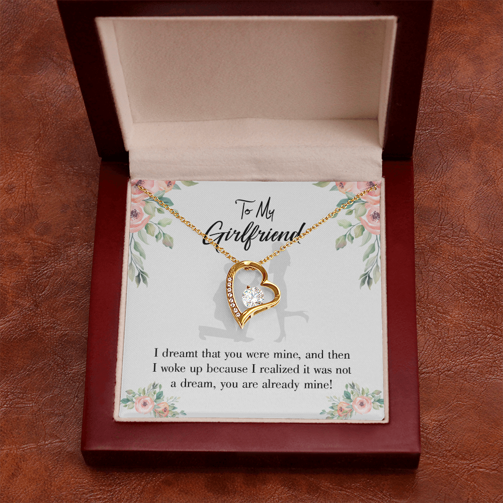 To My Girlfriend Already Mine Forever Necklace w Message Card-Express Your Love Gifts