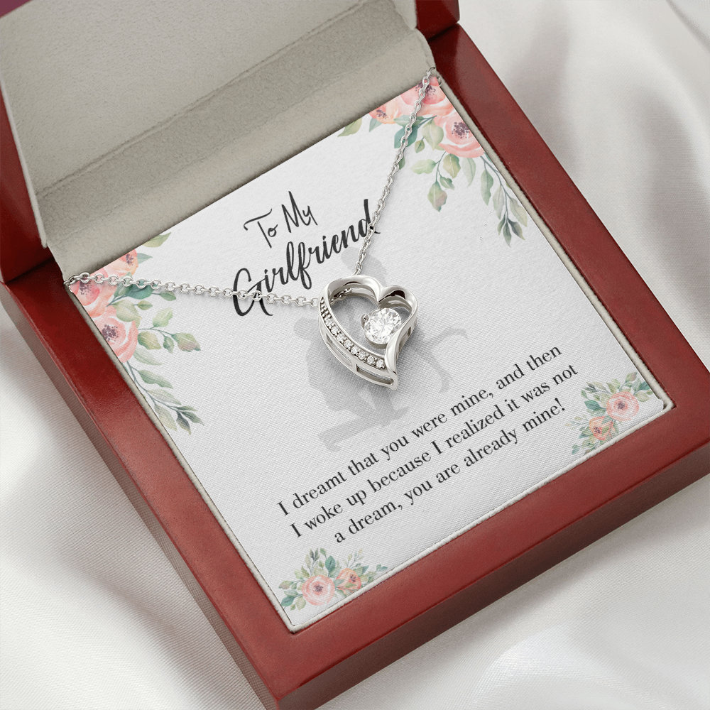 To My Girlfriend Already Mine Forever Necklace w Message Card-Express Your Love Gifts