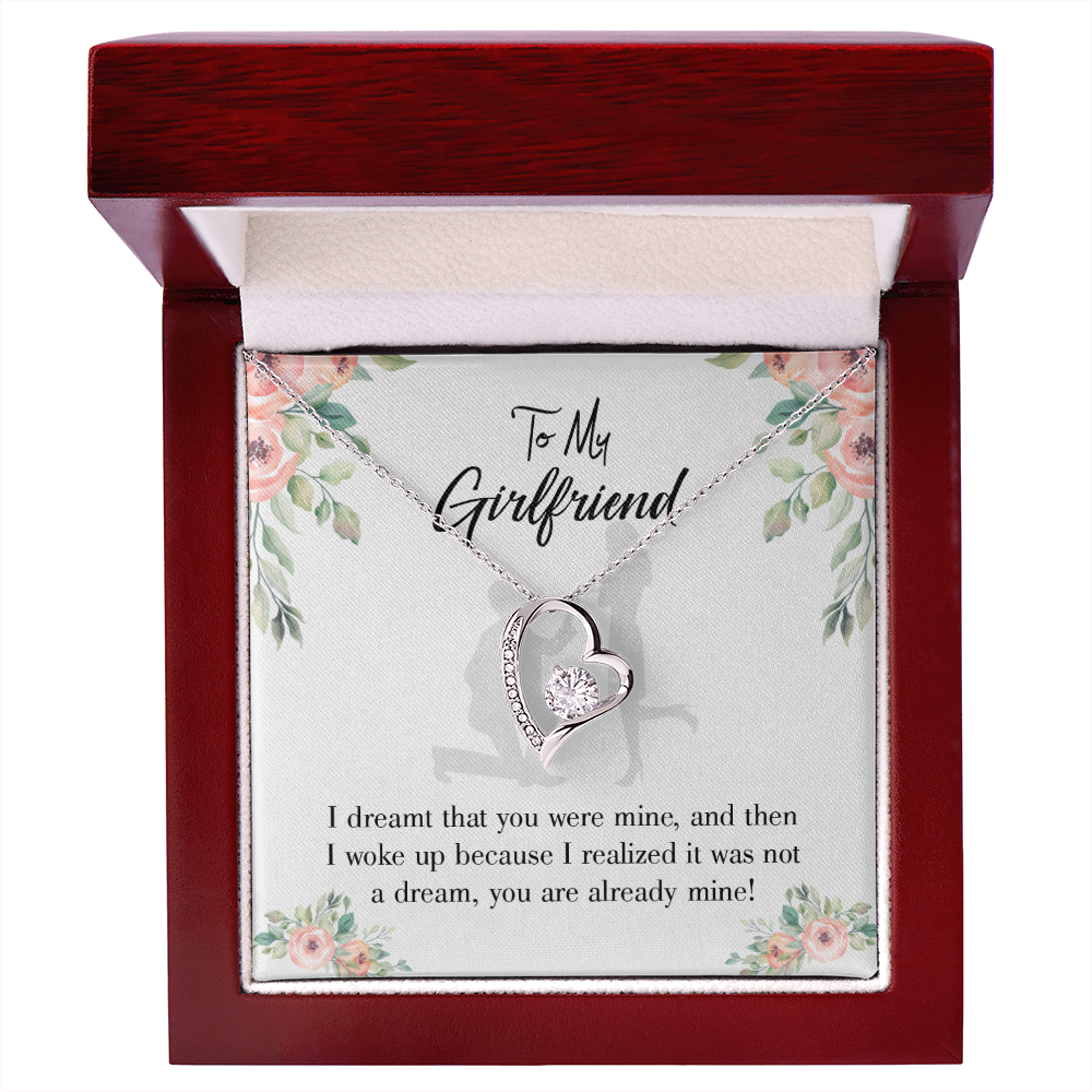 To My Girlfriend Already Mine Forever Necklace w Message Card-Express Your Love Gifts