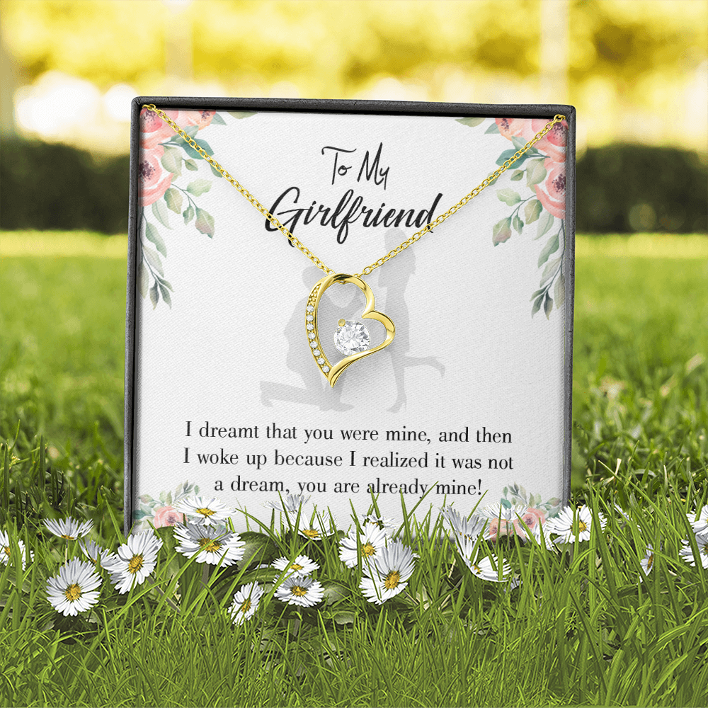 To My Girlfriend Already Mine Forever Necklace w Message Card-Express Your Love Gifts