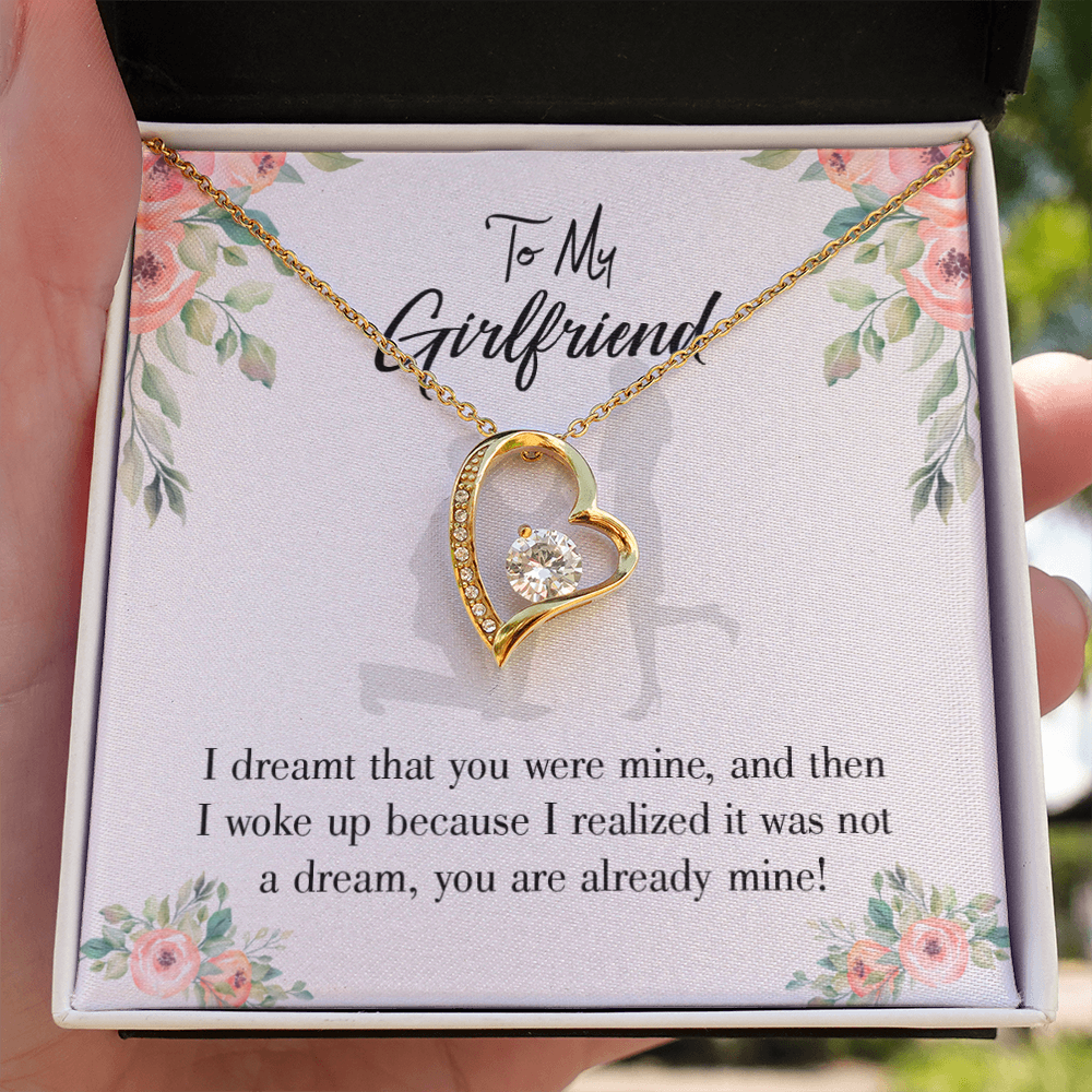 To My Girlfriend Already Mine Forever Necklace w Message Card-Express Your Love Gifts