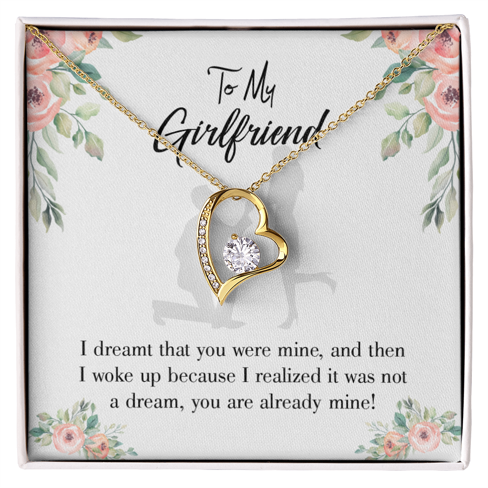 To My Girlfriend Already Mine Forever Necklace w Message Card-Express Your Love Gifts