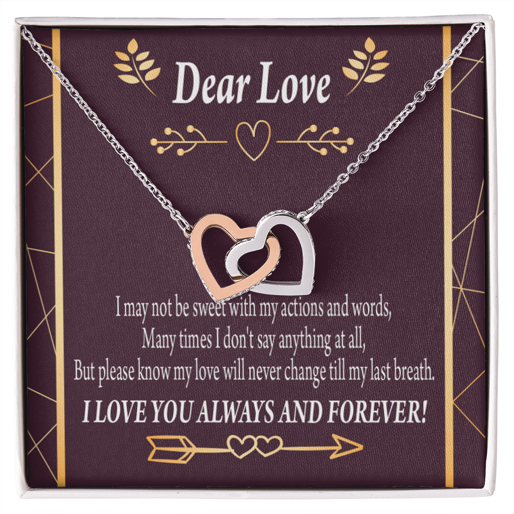 To My Girlfriend Apology to Wife Girlfriend My Love Inseparable Necklace-Express Your Love Gifts