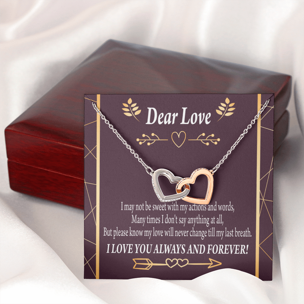 To My Girlfriend Apology to Wife Girlfriend My Love Inseparable Necklace-Express Your Love Gifts