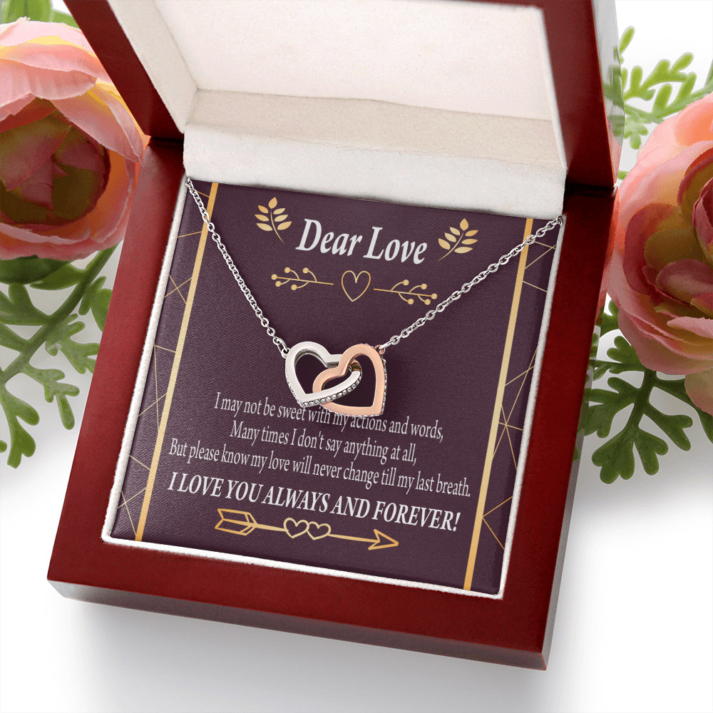 To My Girlfriend Apology to Wife Girlfriend My Love Inseparable Necklace-Express Your Love Gifts