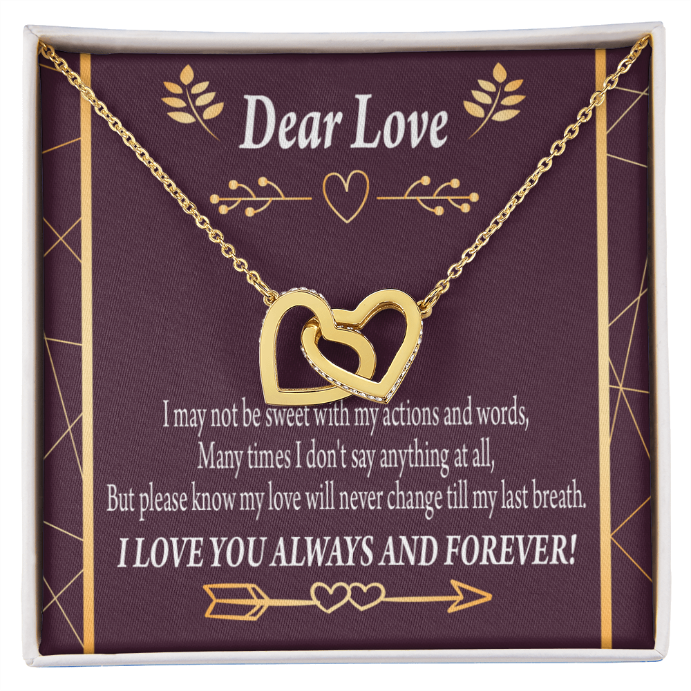 To My Girlfriend Apology to Wife Girlfriend My Love Inseparable Necklace-Express Your Love Gifts