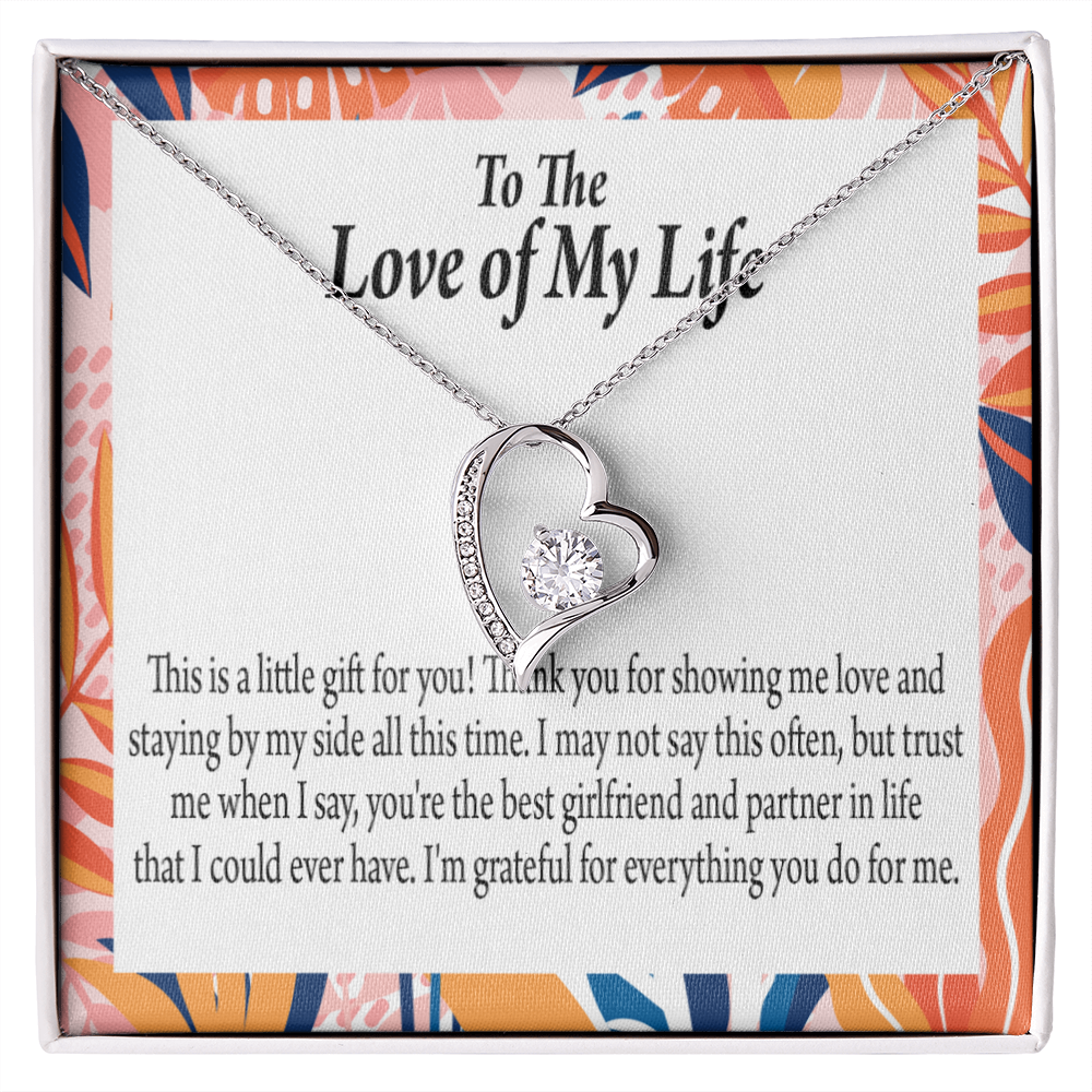 To My Girlfriend Best Girl Forever Necklace w Message Card-Express Your Love Gifts