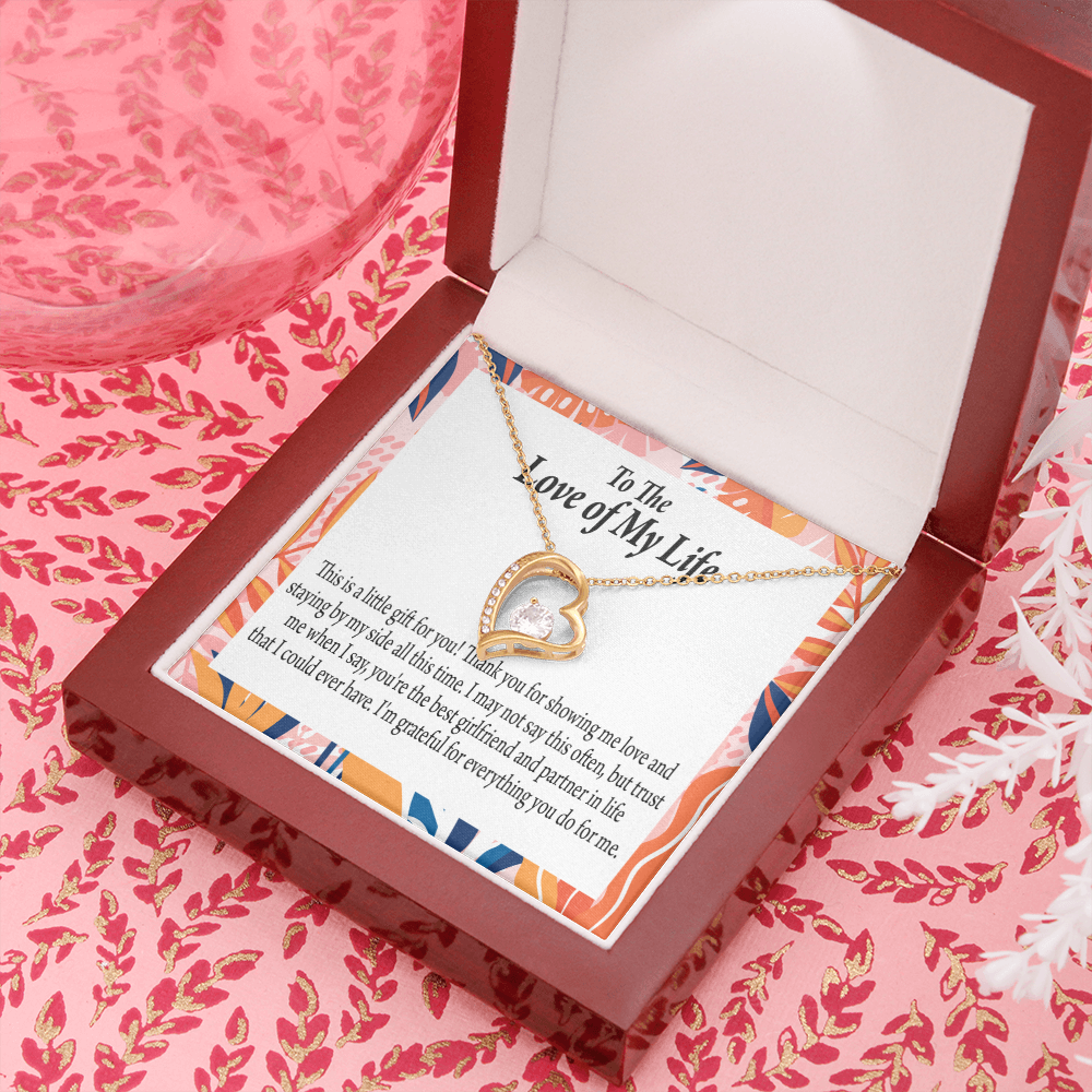 To My Girlfriend Best Girl Forever Necklace w Message Card-Express Your Love Gifts