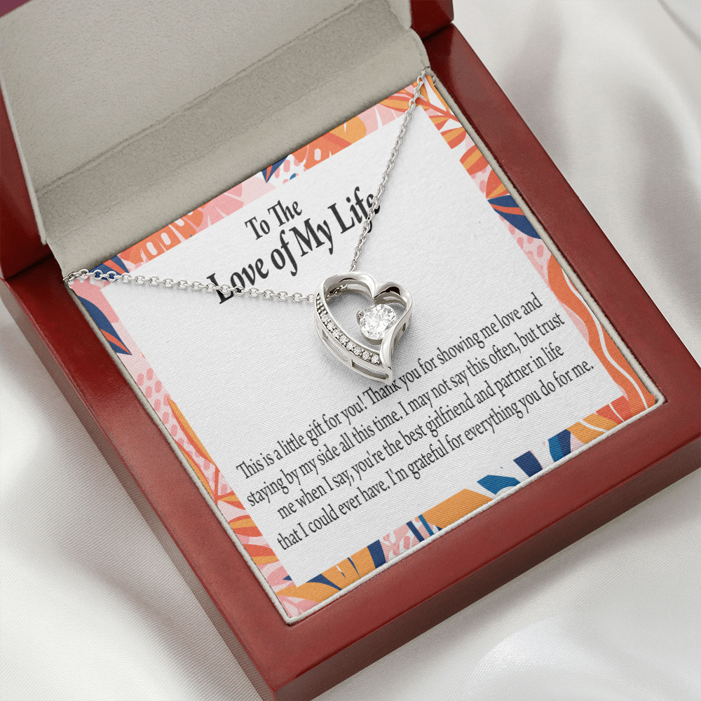 To My Girlfriend Best Girl Forever Necklace w Message Card-Express Your Love Gifts