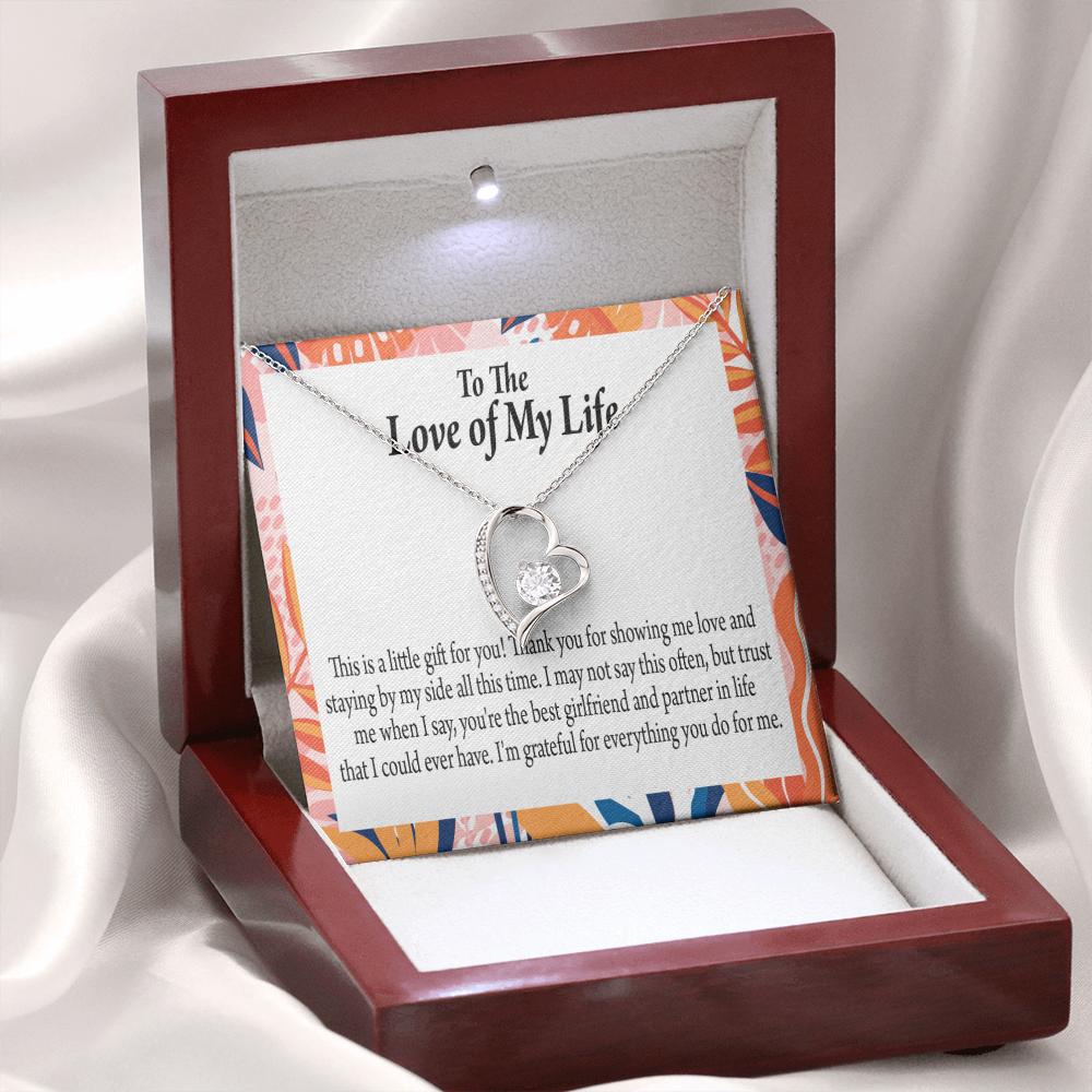 To My Girlfriend Best Girl Forever Necklace w Message Card-Express Your Love Gifts