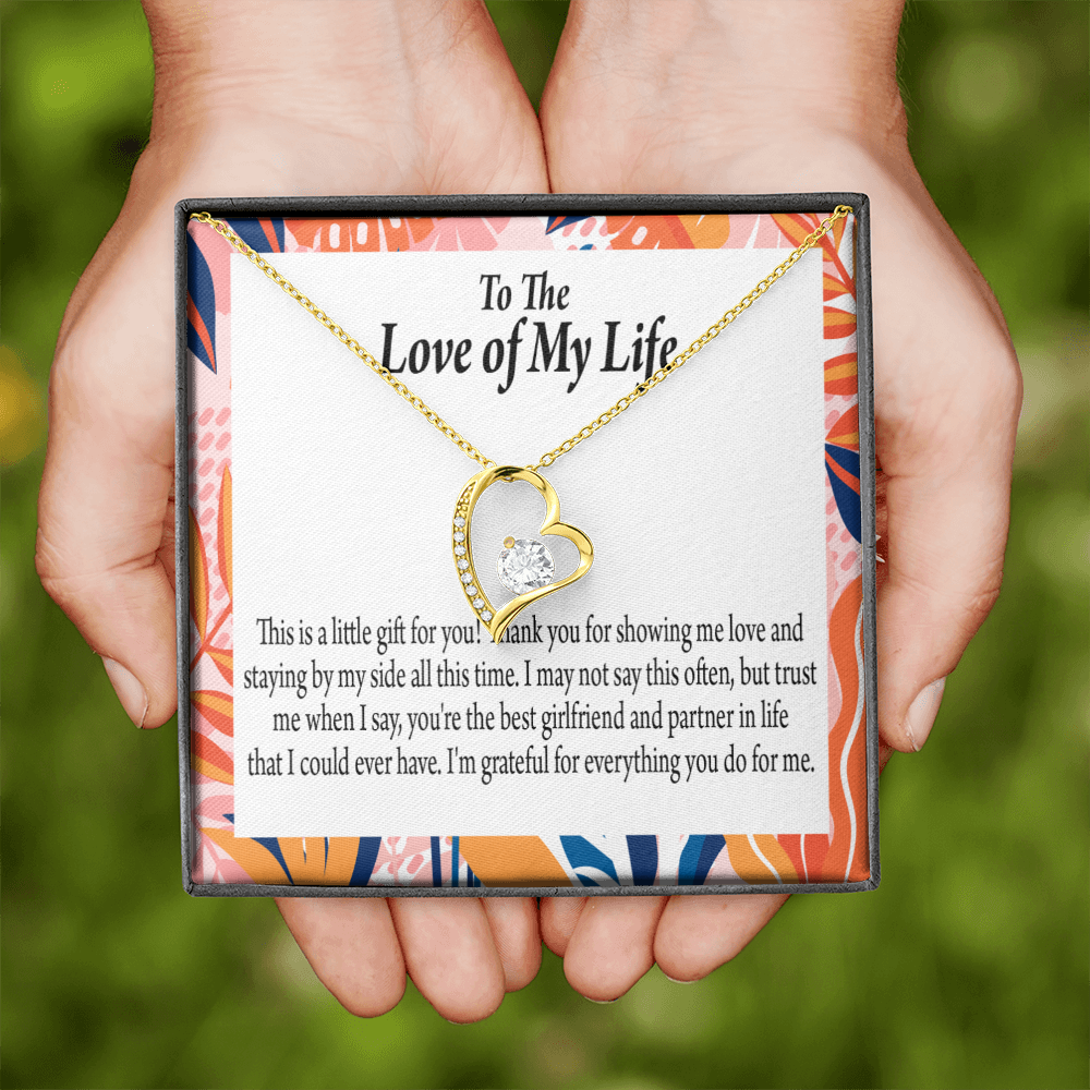 To My Girlfriend Best Girl Forever Necklace w Message Card-Express Your Love Gifts